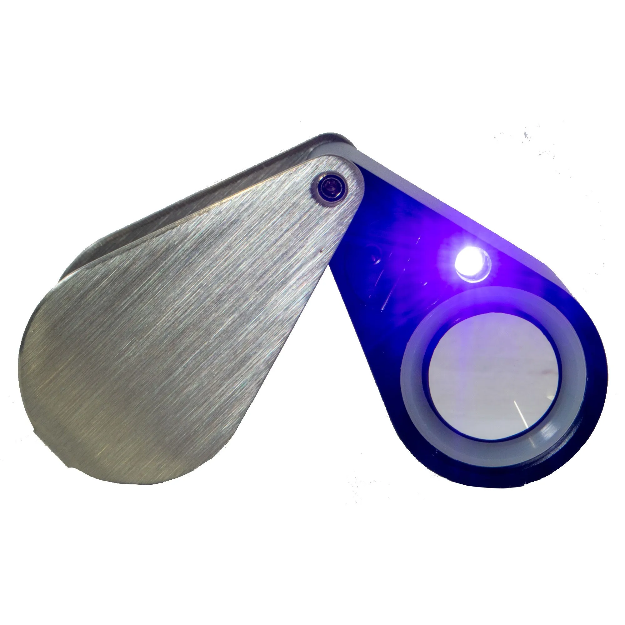 10X20 triplet loupe with UV light   white rim of light