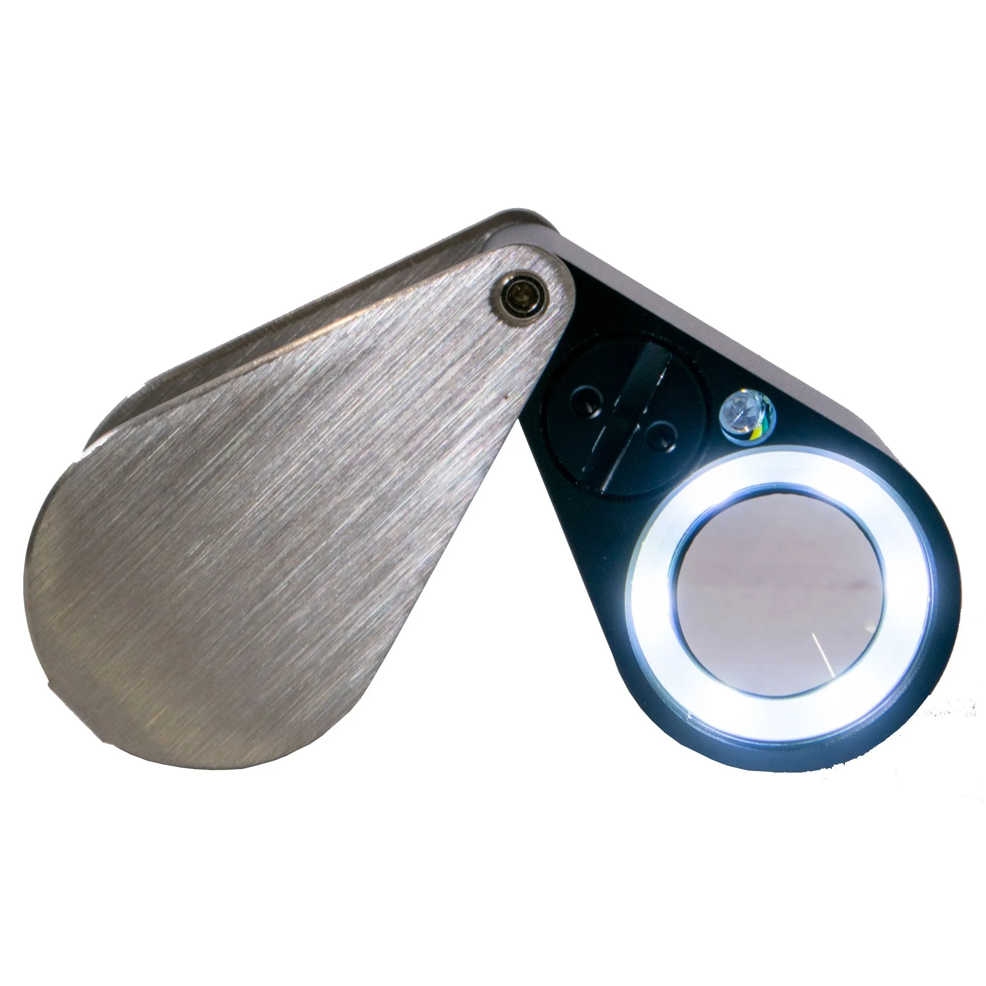 10X20 triplet loupe with UV light   white rim of light