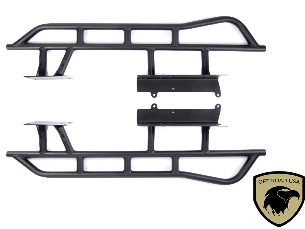 2010-2023 TOYOTA 4RUNNER STEP EDITION BOLT ON ROCK SLIDERS BY CALI RAISED LED