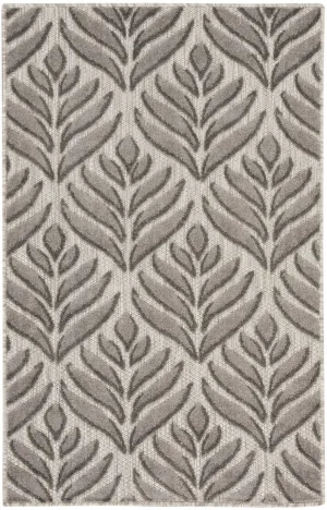 Aloha Charcoal Tropical Indoor/Outdoor Rug