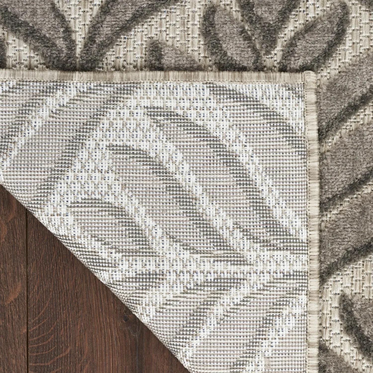 Aloha Charcoal Tropical Indoor/Outdoor Rug