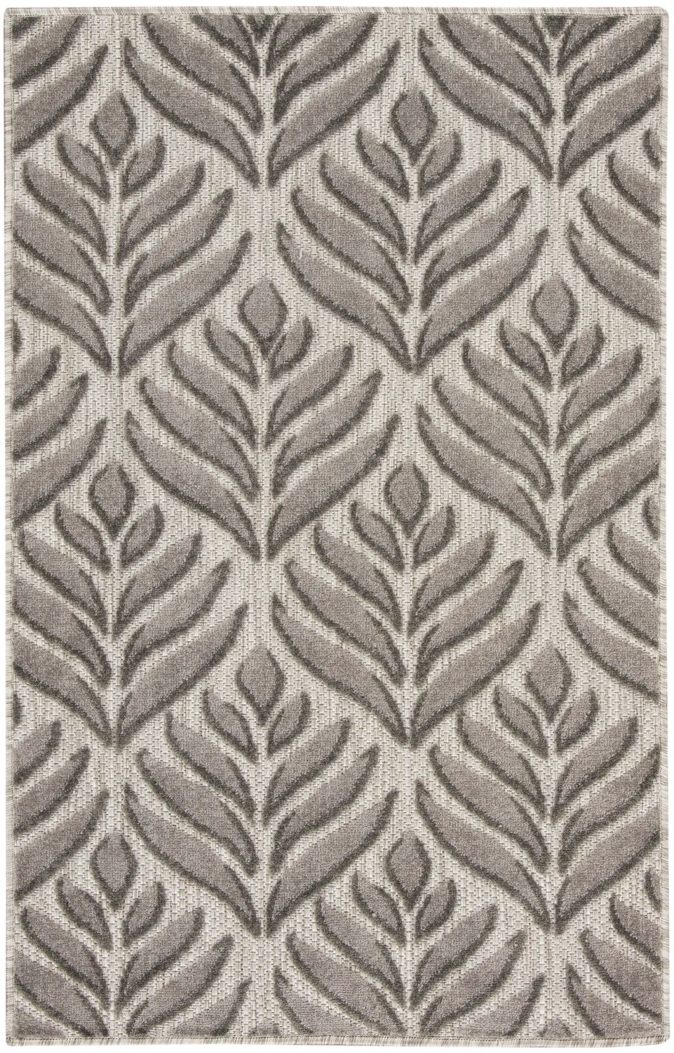 Aloha Charcoal Tropical Indoor/Outdoor Rug