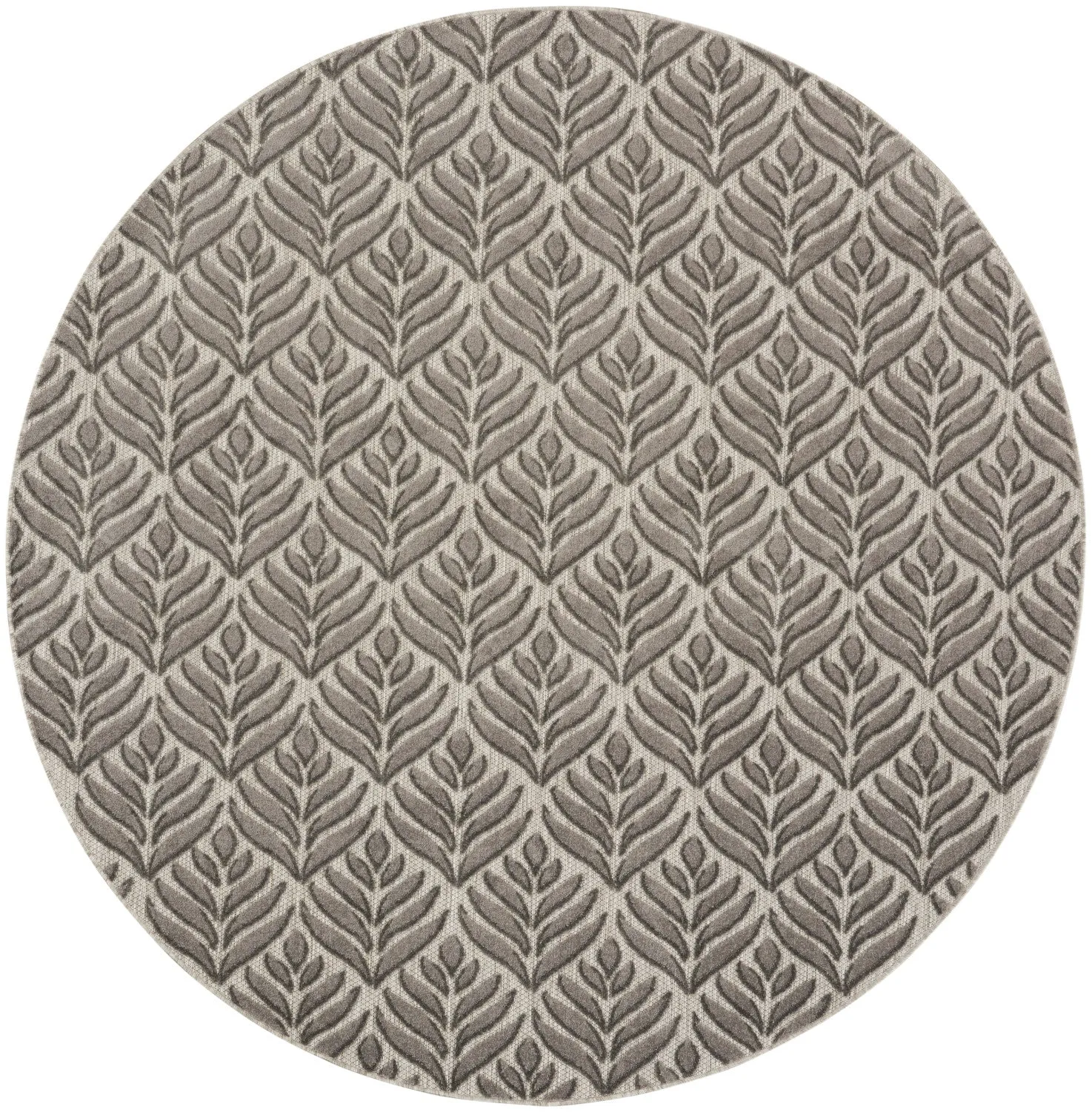 Aloha Charcoal Tropical Indoor/Outdoor Rug