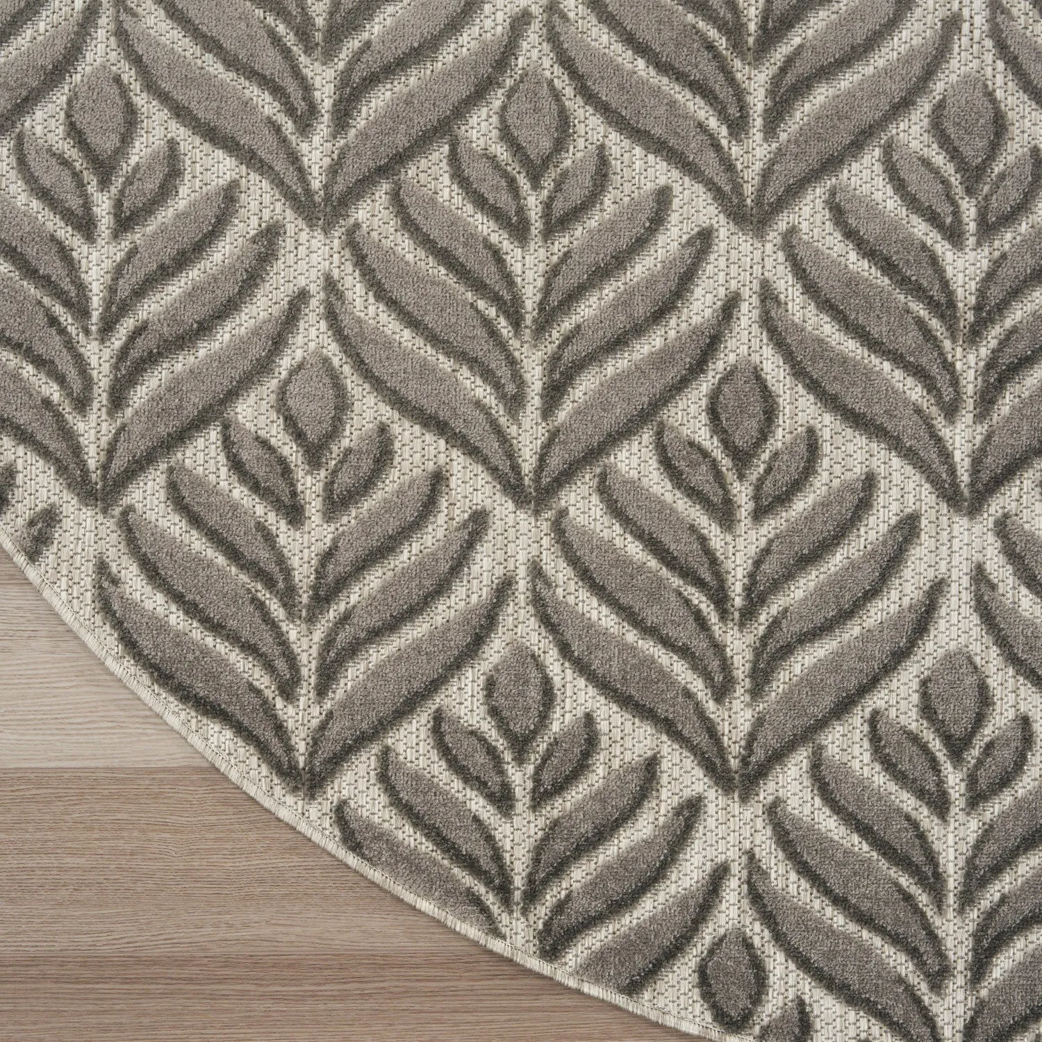 Aloha Charcoal Tropical Indoor/Outdoor Rug