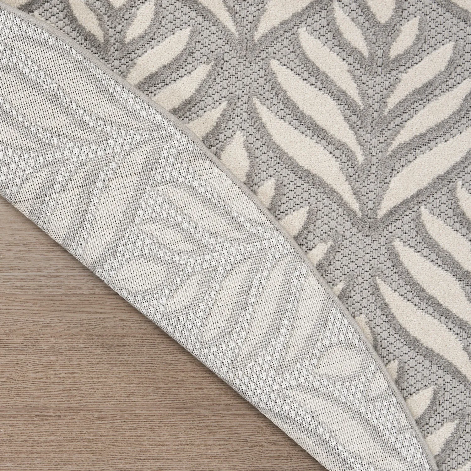 Aloha Grey Tropical Indoor/Outdoor Rug