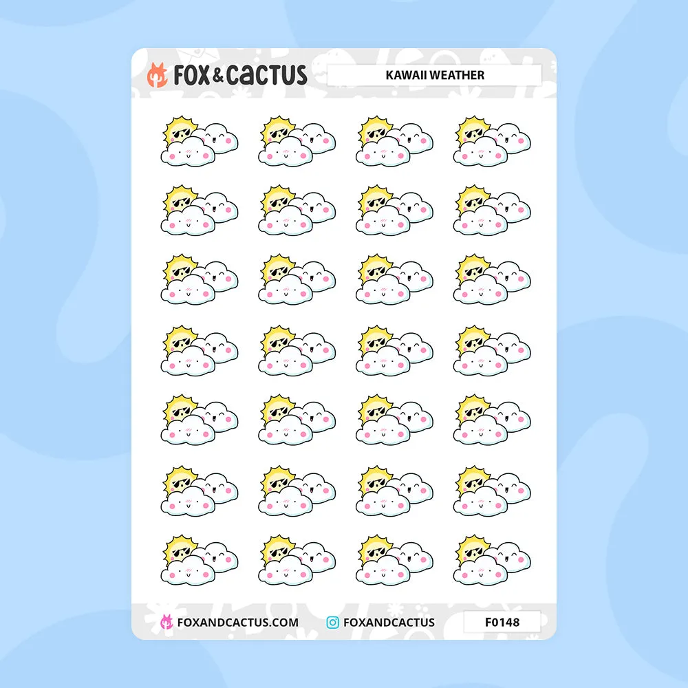 Kawaii Weather Stickers