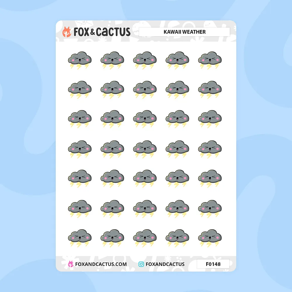 Kawaii Weather Stickers