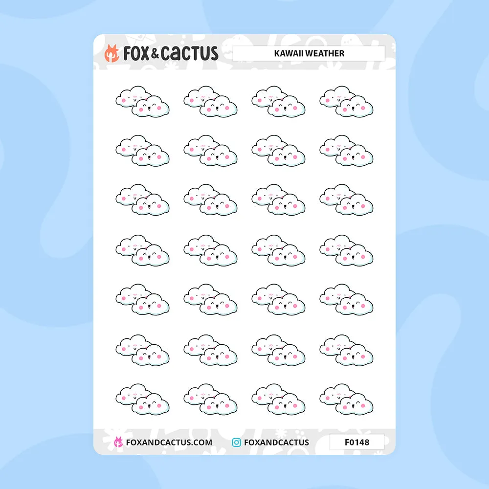 Kawaii Weather Stickers