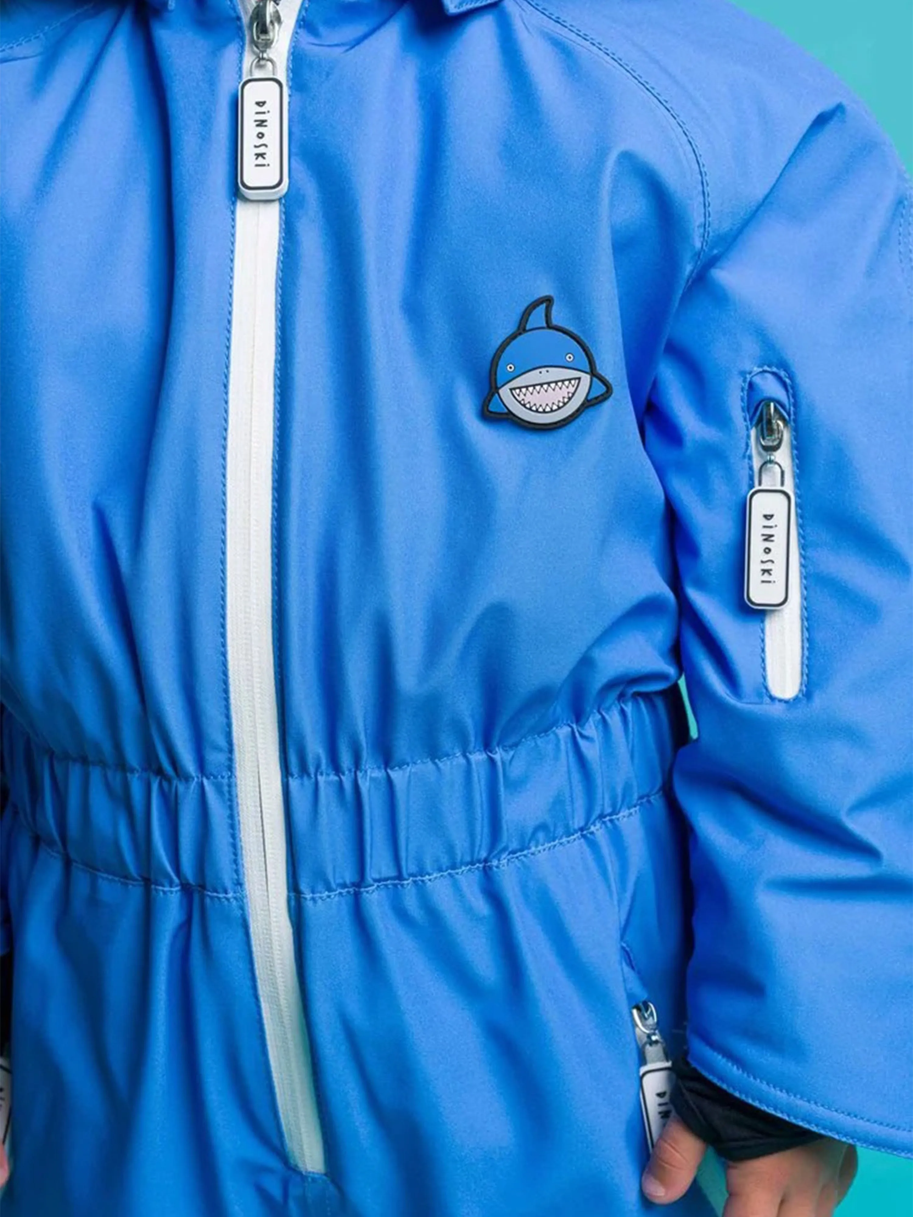 Roarsome Boys Reef The Shark Snowsuit in Blue