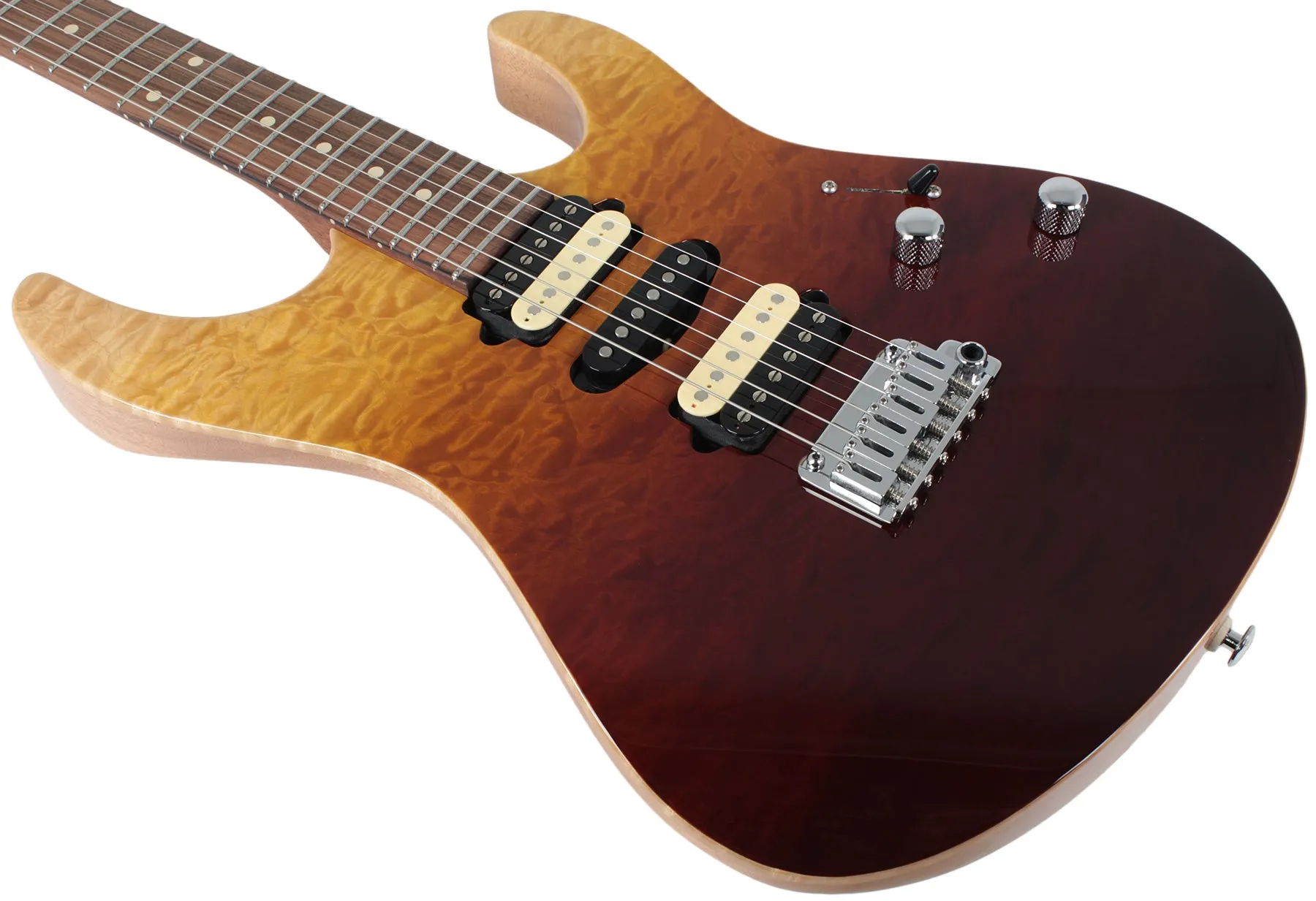 Suhr Modern Select Guitar, Quilted Maple, Desert Gradient