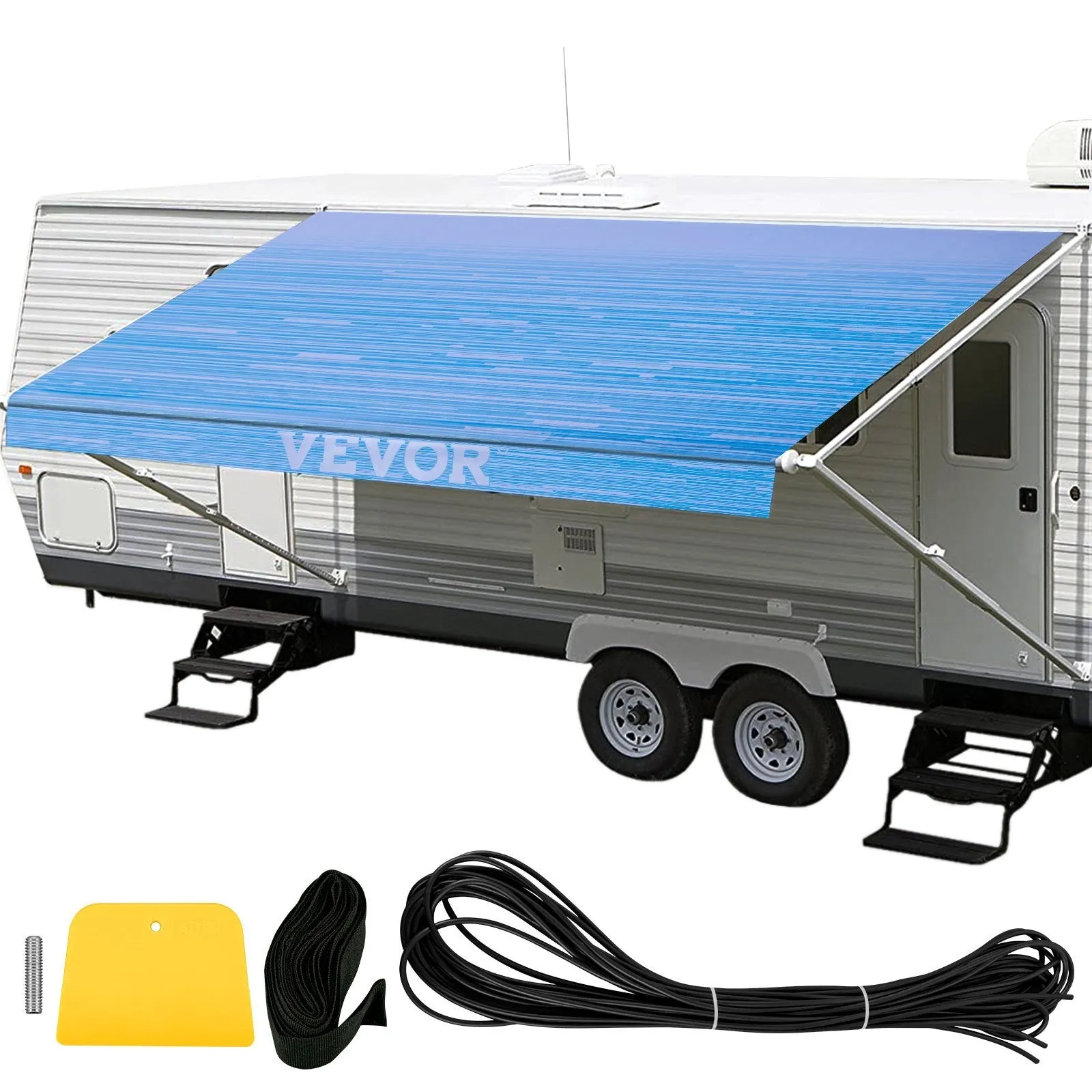 VEVOR RV Awning 15' Camper Awning Fabric, Trailer Awning Canopy